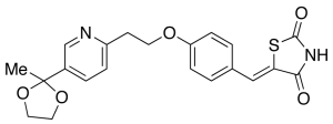 5-[4-[2-[5-(2-Methyl-1,3-dioxolan-2-yl)-2-pyridyl]ethoxy]benzylidene]-2,4-thiazolidinedione
