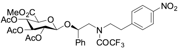 Des-[2-(2-Amino-4-thiazolyl)acetyl] N-Trifluoro-N-(4-nitrophenethyl)acetamido Mirabegron O-Glucuronide Triacetate