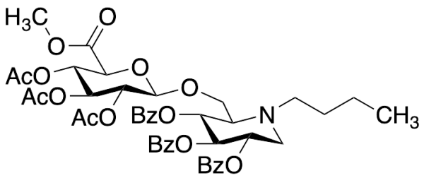 (2R,3R,4R,5S)-1-Butyl-2-((((2R,3R,4S,5S,6S)-3,4,5-triacetoxy-6-(methoxycarbonyl)tetrahydro-2H-pyran-2-yl)oxy)methyl)piperidine-3,4,5-triyl tribenzoate