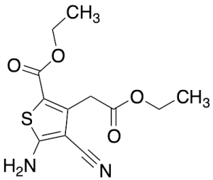 Ethyl 5-amino-4-cyano-3-(2-ethoxy-2-oxoethyl)thiophene-2-carboxylate