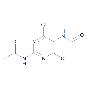 N-[4,6-Dichloro-5-(formylamino)-2-pyrimidinyl]acetamide