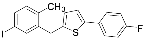 2-(4-Fluorophenyl)-5-[(5-iodo-2-methylphenyl)methyl]thiophene