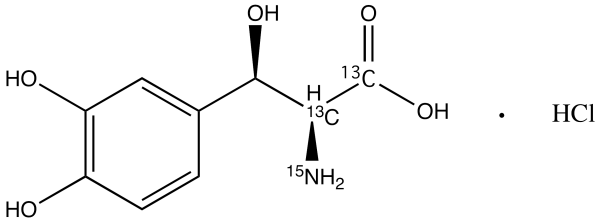 D,L-threo-Droxidopa-13C2,15N Hydrochloride