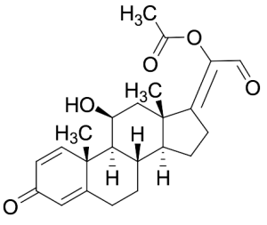 (11Beta,17Z)-20-(Acetyloxy)-11-hydroxy-3-oxopregna-1,4,17(20)-trien-21-al