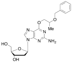 (2R,3S,5R)-5-(2-Amino-6-(2-(benzyloxy)propoxy)-9H-purin-9-yl)-2-(hydroxymethyl)tetrahydrofuran-3-ol