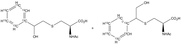 N-Acetyl-S-(2-hydroxy-1-phenylethyl)-L-cysteine-13C6 + N-Acetyl-S-(2-hydroxy-2-phenylethyl)-L-cysteine-13C6 (Mixture)
