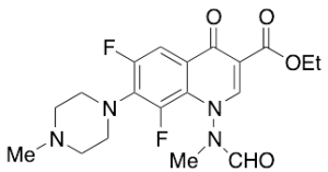 6,8-Difluoro-1,4-dihydro-1-(N-methylformamido)-7-(4-methyl-1-piperazinyl)-4-oxo-3-quinolinecarboxylic Acid Ethyl Ester