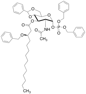 [3(R)]-2-(Acetylamino)-2-deoxy-4,6-O-(phenylmethylene)-a-D-glucopyranose 1-[Bis(phenylmethyl) Phosphate] 3-[3-(Phenylmethoxy)tetradecanoate]