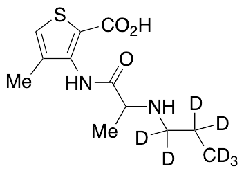4-Methyl-3-[[1-oxo-2-(propylamino)propyl]amino]-2-thiophenecarboxylic Acid-d7