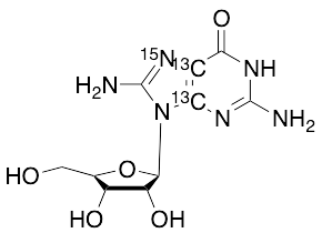 8-Aminoguanosine-13C2,15N