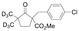 1-[(4-Chlorophenyl)methyl]-3,3-dimethyl-2-oxocyclopentanecarboxylic Acid-d6 Methyl Ester