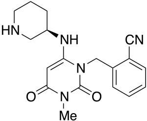 2-[[3,4-Dihydro-3-methyl-2,4-dioxo-6-[(3R)-3-piperidinylamino]-1(2H)-pyrimidinyl]methyl]-benzonitrile