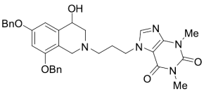 7-(3-(6,8-Bis(benzyloxy)-4-hydroxy-3,4-dihydroisoquinolin-2(1H)-yl)propyl)-1,3-dimethyl-3,7-dihydro-1H-purine-2,6-dione