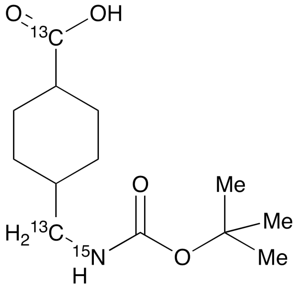 cis,trans-(1,1-Dimethylethoxy)carbonyl Tranexamic Acid-13C2,15N