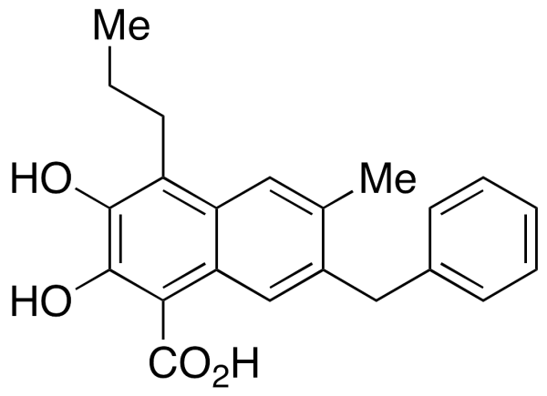 2,3-Dihydroxy-6-methyl-7-(phenylmethyl)-4-propyl-1-naphthalenecarboxylic Acid