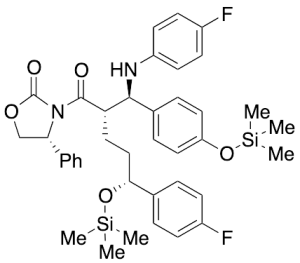 (4R)-3-[(2S,5R)-5-(4-Fluorophenyl)-2-[(R)-[(4-fluorophenyl)amino][4-[(trimethylsilyl)oxy]phenyl]methyl]-1-oxo-5-[(trimethylsilyl)oxy]pentyl]-4-phenyl-2-oxazolidinone