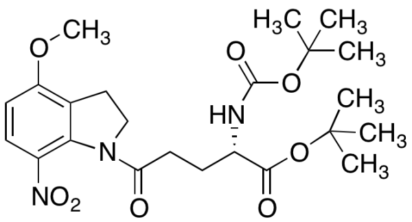 (S)-tert-Butyl 2-((tert-butoxycarbonyl)amino)-5-(4-methoxy-7-nitroindolin-1-yl)-5-oxopentanoate