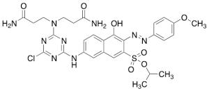 7-[[4-[Bis(3-amino-3-oxopropyl)amino]-6-chloro-1,3,5-triazin-2-yl]amino]-4-hydroxy-3-[2-(4-methoxyphenyl)diazenyl]-2-naphthalenesulfonic Acid 1-Methylethyl Ester