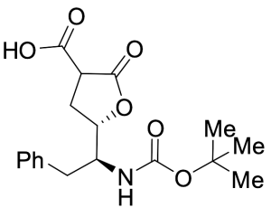 (5S)-5-((S)-1-((tert-Butoxycarbonyl)amino)-2-phenylethyl)-2-oxotetrahydrofuran-3-carboxylic acid