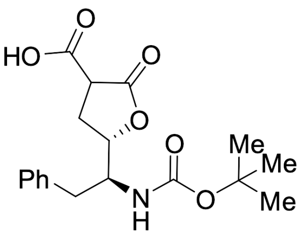(5S)-5-((S)-1-((tert-Butoxycarbonyl)amino)-2-phenylethyl)-2-oxotetrahydrofuran-3-carboxylic acid