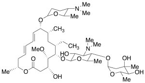 18-Deoxo-9-O-[(2R,5S,6R)-5-(dimethylamino)tetrahydro-6-methyl-2H-pyran-2-yl]-3-Omethylleucomycin V