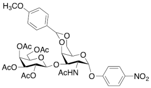 2-Acetamido-2-deoxy-4,6-O-(4-methoxybenzylidene)-3-O-(2,3,4,6-tetra-O-acetyl-Beta-D-galactopyranosyl)-4-nitrophenyl-Alpha-D-galactopyranoside