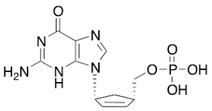 2-Amino-1,9-dihydro-9-[(1R,4S)-4-[(phosphonooxy)methyl]-2-cyclopenten-1-yl]-6H-purin-6-one