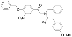 2-(Benzyl(1-(4-methoxyphenyl)propan-2-yl)amino)-1-(4-(benzyloxy)-3-nitrophenyl)ethanone
