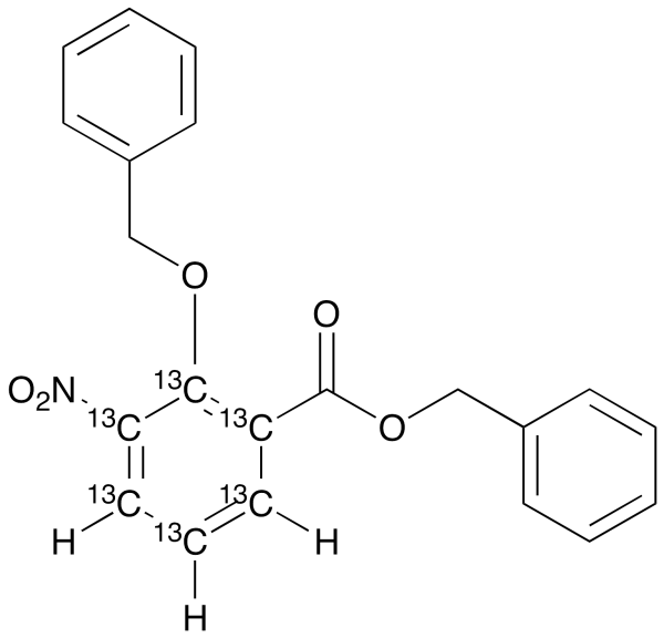 2-Benzyloxy-3-nitro-benzoic Acid-13C6 Benzyl Ester