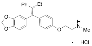 2-[4-[(1-(1,3-Benzodioxol-5-yl)-2-phenyl-1-buten-1-yl]phenoxy]-N,N-dimethylethanamine  Hydrochloride (E/Z Mixture)