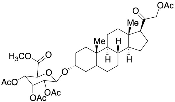 (2R,3R,4R,5S,6S)-2-(((3R,8R,9S,10S,13S,14S,17S)-17-(2-Acetoxyacetyl)-10,13-dimethylhexadecahydro-1H-cyclopenta[a]phenanthren-3-yl)oxy)-6-(methoxycarbonyl)tetrahydro-2H-pyran-3,4,5-triyl Triacetate