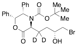 (3S,5S,6R)-3-[(3R)-4-Bromo-3-hydroxybutyl]-2-oxo-5,6-diphenyl-4-morpholinecarboxylic Acid tert-Butyl Ester-d2