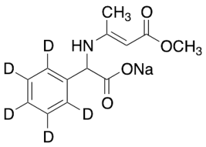 Methyl 3-[(a-Carboxybenzyl)amino]crotonate-d5 Sodium Salt