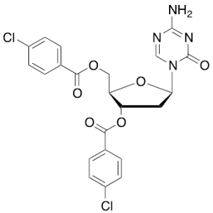 4-Amino-1-[3,5-bis-O-(4-chlorobenzoyl)-2-deoxy-b-D-erythro-pentofuranosyl]-1,3,5-triazin-2(1H)-one