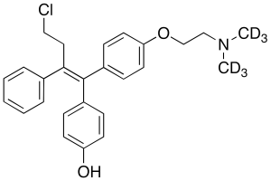 (E)-4-Hydroxy Toremifene-d6 (~10% Z-isomer)