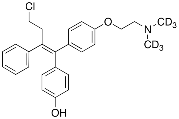 (E)-4-Hydroxy Toremifene-d6 (~10% Z-isomer)