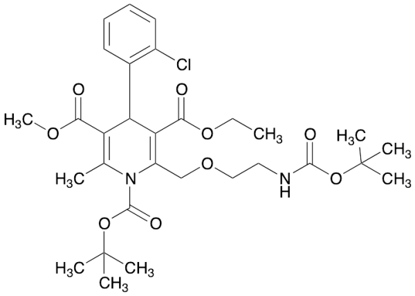 1-tert-Butyl 3-Ethyl 5-methyl 2-((2-((tert-Butoxycarbonyl)amino)ethoxy)methyl)-4-(2-chlorophenyl)-6-methylpyridine-1,3,5(4H)-tricarboxylate