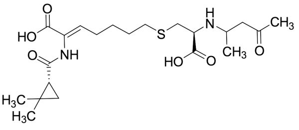(Z)-7-(((2R)-2-Carboxy-2-((4-oxopentan-2-yl)amino)ethyl)thio)-2-((S)-2,2-dimethylcyclopropanecarboxamido)hept-2-enoic Acid (>90%)