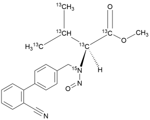N-Nitroso-((2'-cyano-[1,1'-biphenyl]-4-yl)methyl)-L-valine Methyl Ester-13C5,15N