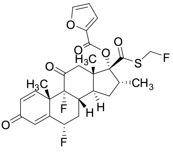 Fluticasone 17-(((Fluoromethyl)thio)carbonyl) Furan-2-carboxylic Acid 11-Oxo