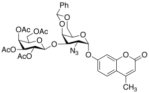 4-Methylumbelliferyl 2-Azido-2-deoxy-3-O-(tetra-O-acetyl-beta-D-galactopyranosyl)-4,6-O-phenylmethylene-alpha-D-galactopyranoside