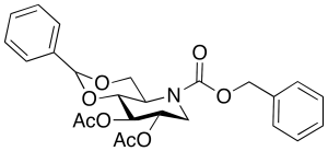 N-Benzyloxycarbonyl-4,6-O-phenylmethylene Deoxynojirimycin Diacetate