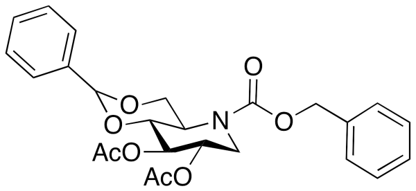 N-Benzyloxycarbonyl-4,6-O-phenylmethylene Deoxynojirimycin Diacetate