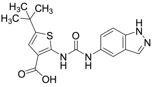 2-(3-(1H-Indazol-5-yl)ureido)-5-(tert-butyl)thiophene-3-carboxylic Acid