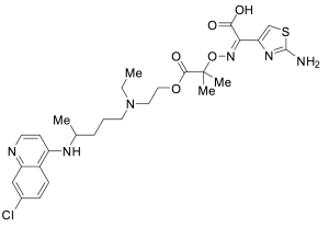 (Z)-2-(2-Aminothiazol-4-Yl)-14-((7-Chloroquinolin-4-Yl)Amino)-10-Ethyl-5,5-Dimethyl-6-Oxo-4,7-Dioxa-3,10-Diazapentadec-2-Enoic Acid