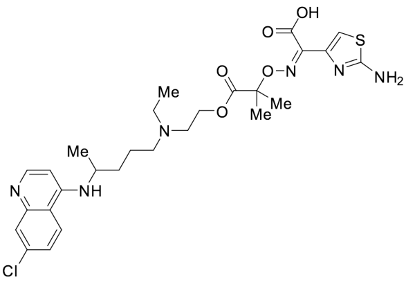 (Z)-2-(2-Aminothiazol-4-Yl)-14-((7-Chloroquinolin-4-Yl)Amino)-10-Ethyl-5,5-Dimethyl-6-Oxo-4,7-Dioxa-3,10-Diazapentadec-2-Enoic Acid