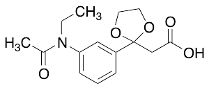 2-(2-(3-(N-Ethylacetamido)phenyl)-1,3-dioxolan-2-yl)acetic Acid
