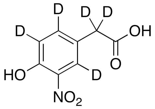 4-Hydroxy-3-nitrophenylacetic Acid-d5 (Major)