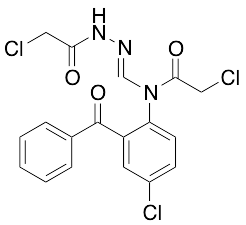 1-Chloroacetyl-2-[[(2-benzoyl-4-chlorophenyl)(2-chloroacetyl)amino]methylene]hydrazide