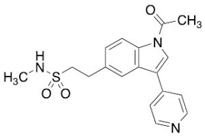 2-(1-Acetyl-3-(pyridin-4-yl)-1H-indol-5-yl)-N-methylethanesulfonamide